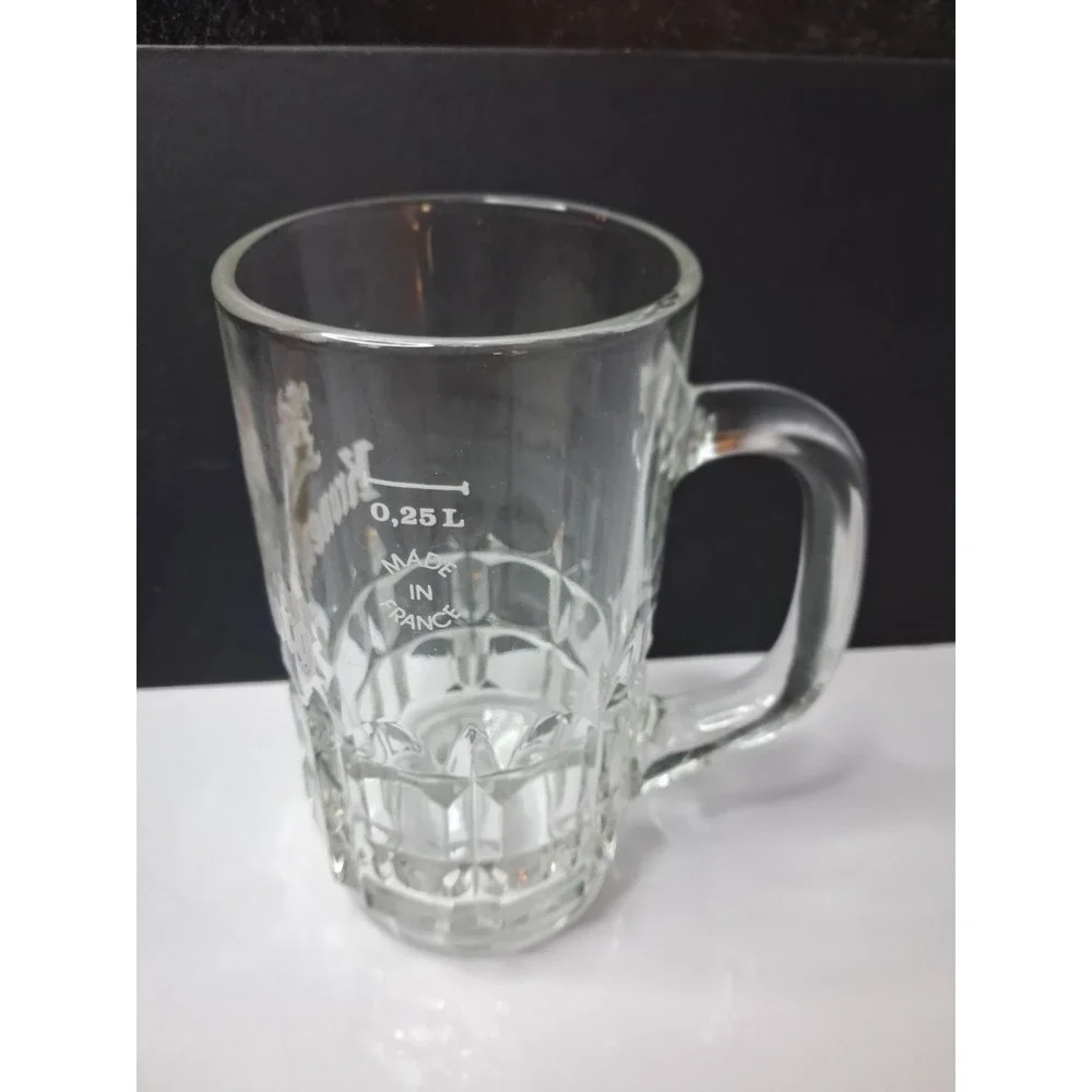 Vintage Kronenbourg 1664 Glass Beer Mug Stein 0.5L Barware Collector 6.25
